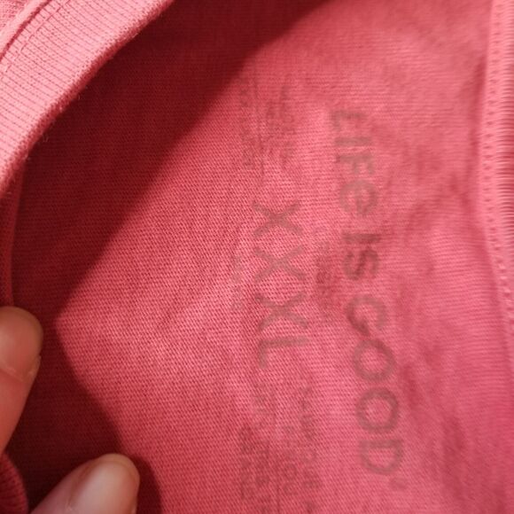 LIFE IS GOOD Men’s XXXL Crusher T-shirt Here Comes The Sun Brick Red Tee - Picture 2 of 6